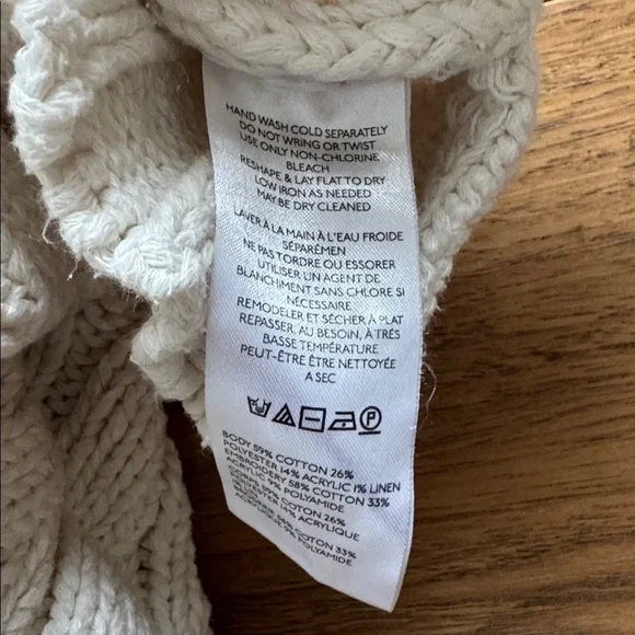 PILCRO EMBROIDERED CHUNKY KNIT SWEATER 2X - Picture 4 of 5